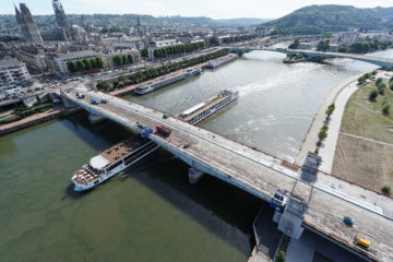 Réfection du pont Boieldieu à Rouen et de son étanchéité en Etanplast, été 2017
